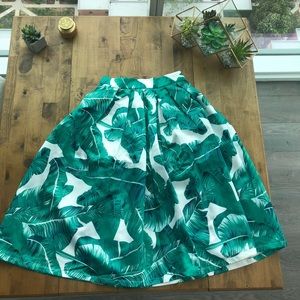 SHEIN | Banana Leaf Midi Skirt